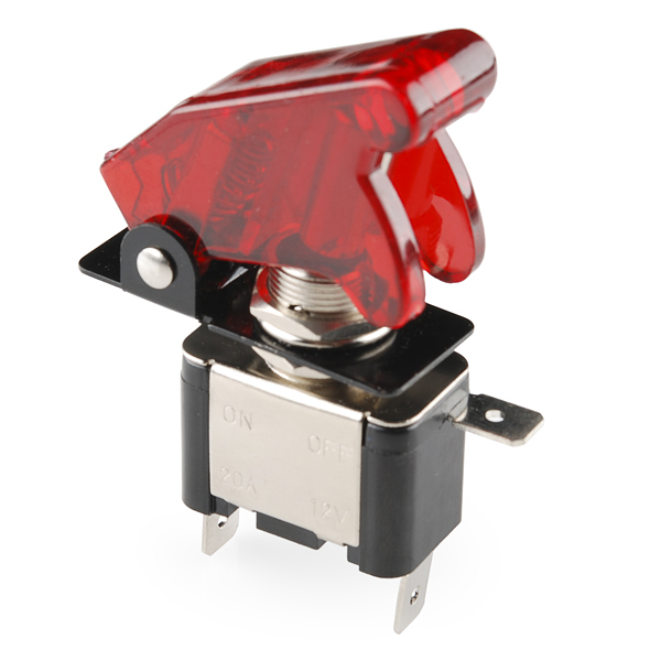 Missile Switch with Cover - Illuminated (red)