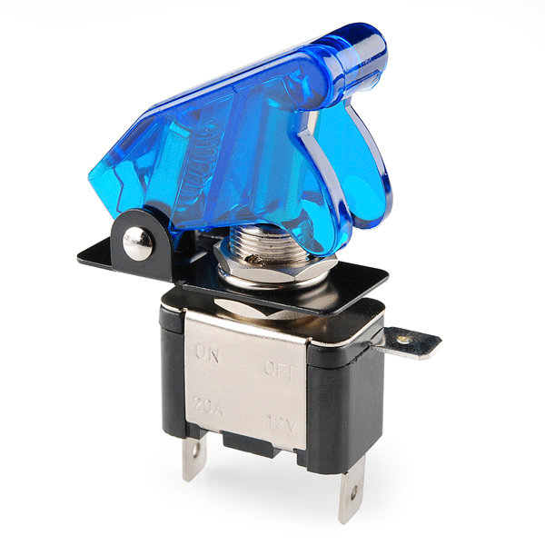 Missile Switch with Cover - Illuminated (blue)