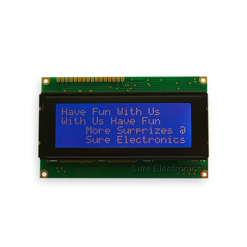 20X4 Zeichen LCD Weiss auf Blau HD44780