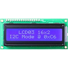 1602 LCD white characters, blue backlight I2C/serial