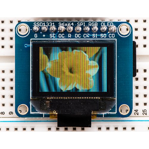 OLED Breakout Board - 16-bit Color 0.96" w/ microSD holder