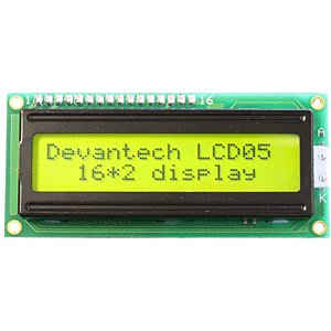 1602 LCD black characters, green backlight I2C/Serial (LCD05)
