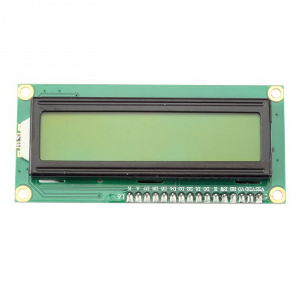 1602 LCD black characters, green backlight I2C