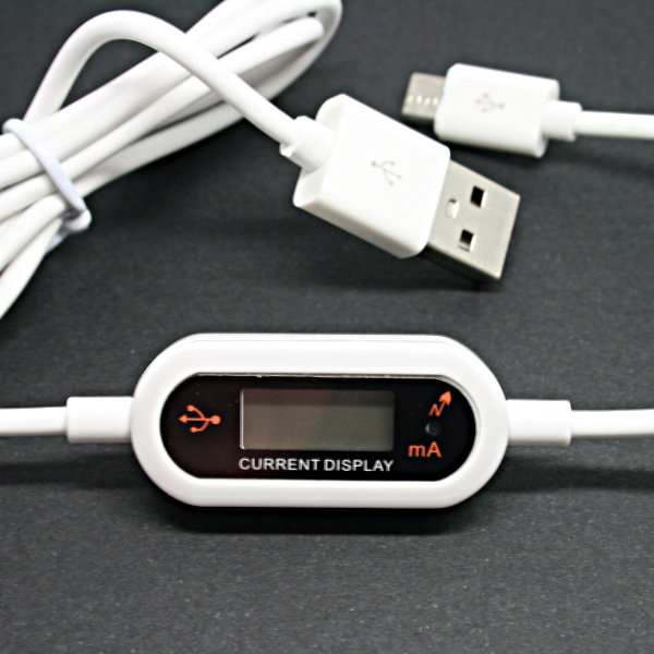 Micro-B USB Kabel mit LCD Anzeige für Spannung/Strom