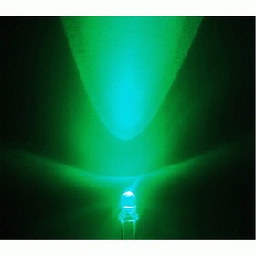 3mm LED green, clear (10pcs)