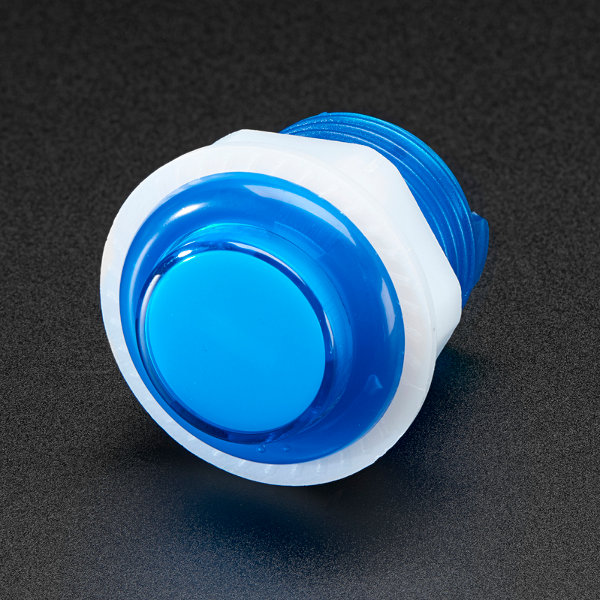 Mini LED Arcade Taster - 24mm transluzent blau