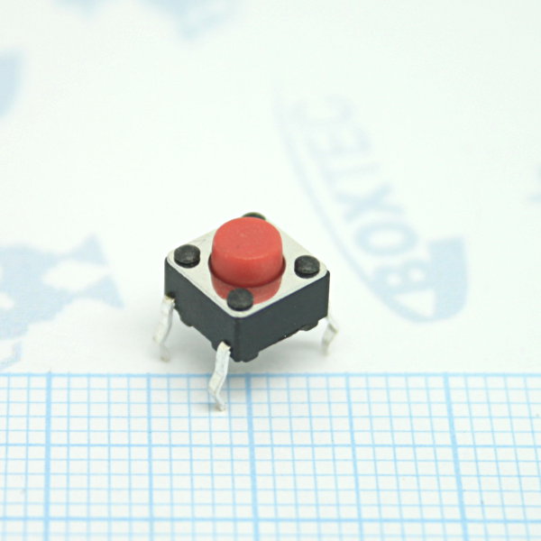 Mini Momentary Push Button Switch (red) - 6x6mm