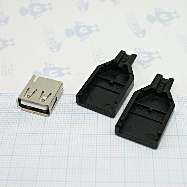 USB Type-A Female Connector for soldering