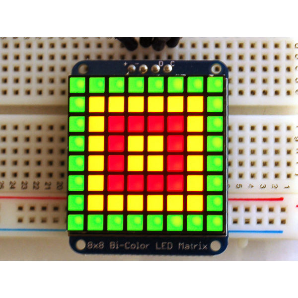 Bicolor Quadrat LED Pixel Matrix mit I2C Backpack