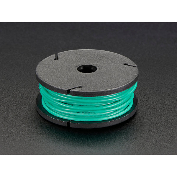 Silicone Cover Stranded-Core Wire - 7.6m 26AWG Green