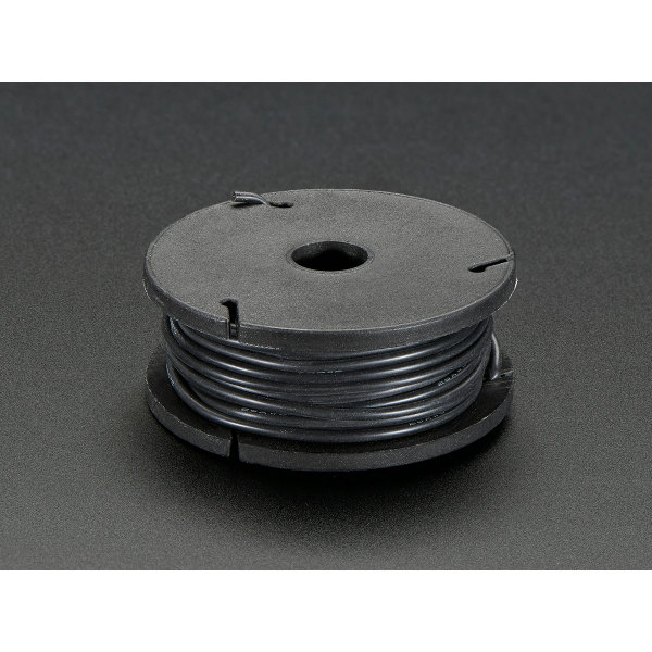 Silicone Cover Stranded-Core Wire - 7.6m 26AWG Black