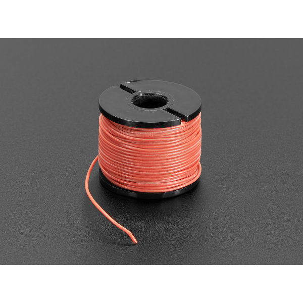 Silicone Cover Stranded-Core Wire - 15.2m 30AWG Red