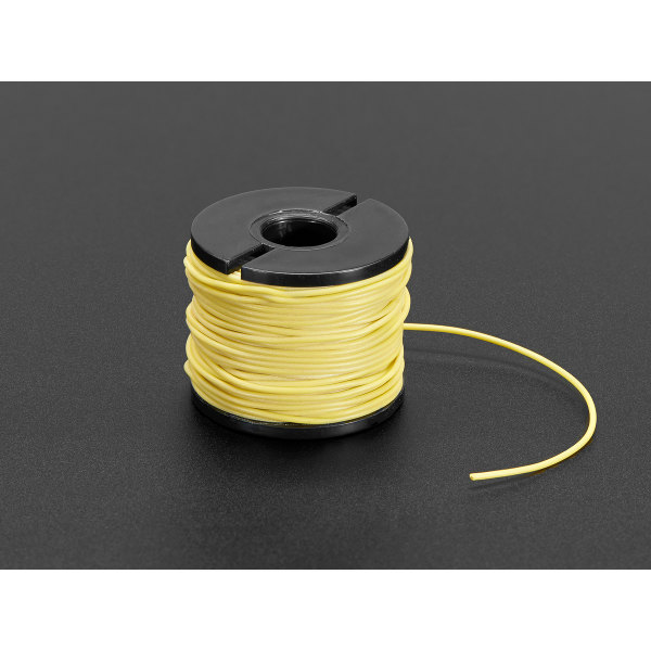 Silicone Cover Stranded-Core Wire - 15.2m 30AWG Yellow